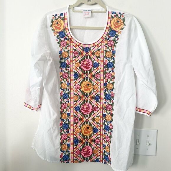 Royal Moda Embroidered Top M - Picture 1 of 7
